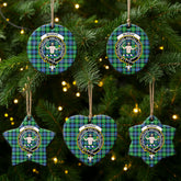 Murray of Atholl Ancient Tartan Crest Christmas Ceramic Ornament